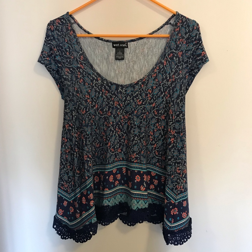 Wet seal floral top